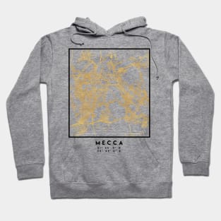 MECCA SAUDI ARABIA CITY STREET MAP ART Hoodie